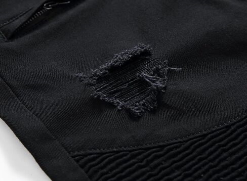 Men's Casual Summer Ripped Destroyed Distressed Short Jeans Straight Denim Shorts in Saudi Arabia