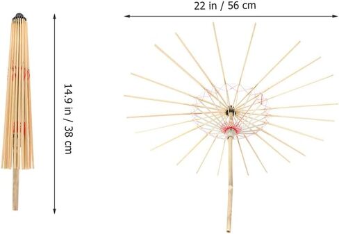 Cabilock Handmade Bamboo Paper Umbrella Holder Rack, Unique Support Frame Sturdy Base Insert Umbrella Accessories for Wedding and Photography in Saudi Arabia