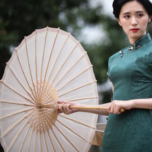 Cabilock Handmade Bamboo Paper Umbrella Holder Rack, Unique Support Frame Sturdy Base Insert Umbrella Accessories for Wedding and Photography in Saudi Arabia