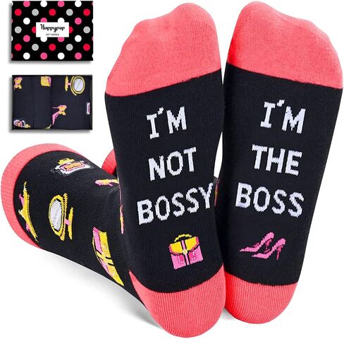 HAPPYPOP Boss Gifts Ideas Socks for Women - Cool Boss Gifts Male Femal, Worlds Best Boss, Bosses Day Gifts in Saudi Arabia