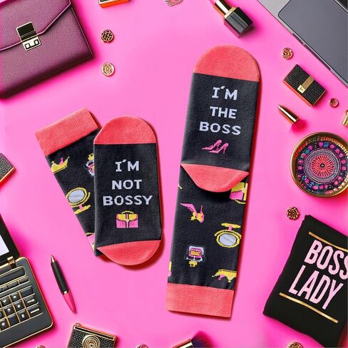HAPPYPOP Boss Gifts Ideas Socks for Women - Cool Boss Gifts Male Femal, Worlds Best Boss, Bosses Day Gifts in Saudi Arabia