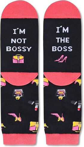 HAPPYPOP Boss Gifts Ideas Socks for Women - Cool Boss Gifts Male Femal, Worlds Best Boss, Bosses Day Gifts in Saudi Arabia