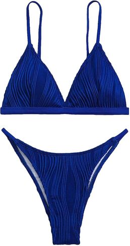 SHENHE Girl's 2 Piece High Waisted Spaghetti Strap Swimsuit Bathing Suit Bikini Sets Black Texture 150 in Saudi Arabia