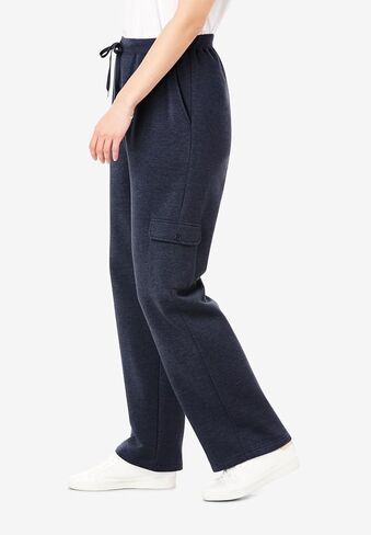 Woman Within Plus Size Better Fleece Cargo Sweatpant (Petite & Tall Available) in Saudi Arabia