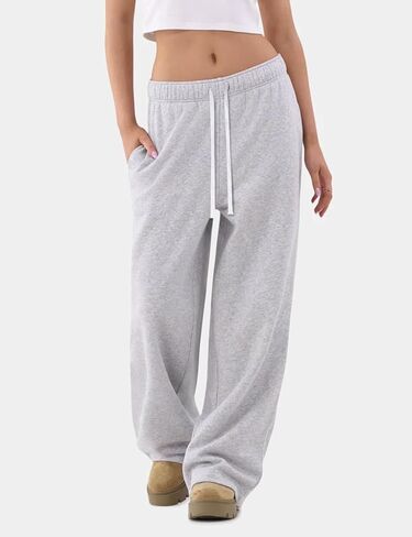 HeSaYep Women's Fleece Lined Sweatpants 2025 Winter Thermal Wide Leg Cotton Baggy Sweat Pants with Pockets in Kuwait