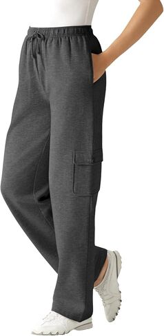 Woman Within Plus Size Better Fleece Cargo Sweatpant (Petite & Tall Available) in Saudi Arabia