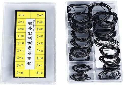Watch Back Sealing Rings, 180 Pieces Watch Gaskets Rubber O Ring Kit 0.5mm 0.6mm Watch Back Cover Seal Gaskets Watch Repair Accessories in Saudi Arabia