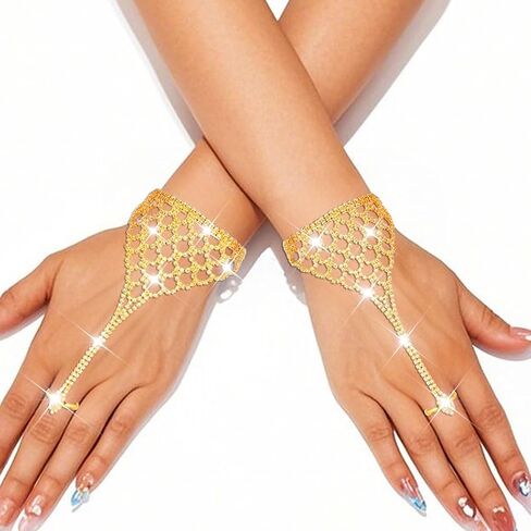 GORTIN Rhinestone Fingerless Gloves for Women Silver Sparkle Bridal Gloves for Wedding in Kuwait