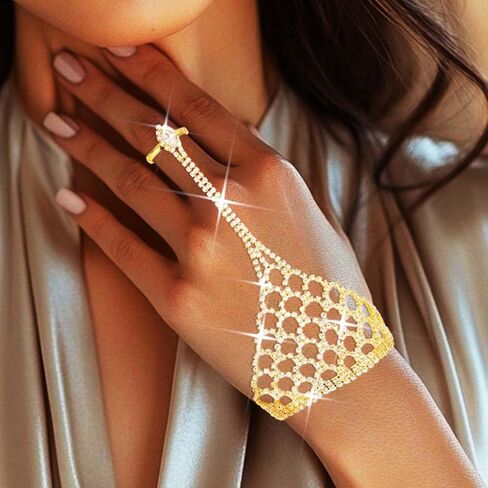GORTIN Rhinestone Fingerless Gloves for Women Silver Sparkle Bridal Gloves for Wedding in Kuwait