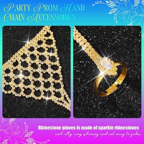 GORTIN Rhinestone Fingerless Gloves for Women Silver Sparkle Bridal Gloves for Wedding in Kuwait