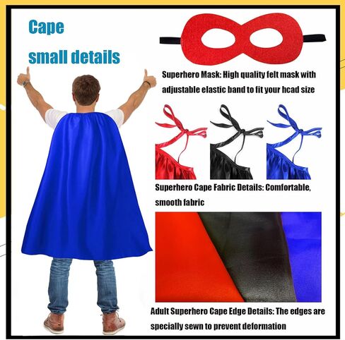 الرؤوس والأقنعة الخارقة للبالغين - Halloween Vampire Capes Party Party Up Superhero Assume in Kuwait