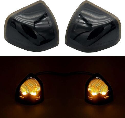 Passenger and Driver Side Mirror Turn Signal Light Replacement for Dodge Ram 1500 2500 3500 2010 2011 2012 2013 2014 2015 2016 2017 2018 - Smoked Left & Right Clear Lamp in Saudi Arabia