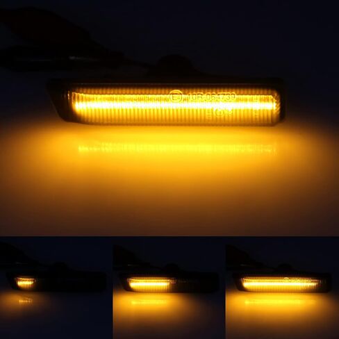 Front Sequential LED Turn Signal Light Replacement for 3 Series E36 316i, 318i, 318is, 320i, 323i, 328i 1997-1999, X5/E53 1999-2006, Smoked Lens Amber Dynamic Indicator Side Marker Lamp in Saudi Arabia