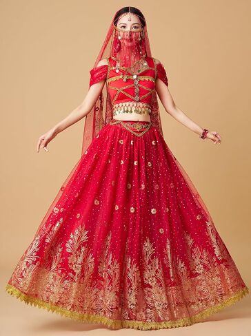 Arabian Princess Jasmine Fairy Costume Set Women's Halloween Cospaly Party Dress UP Outfit Belly Dance Dress in Kuwait
