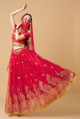 Arabian Princess Jasmine Fairy Costume Set Women's Halloween Cospaly Party Dress UP Outfit Belly Dance Dress in Kuwait