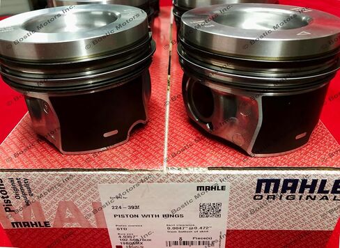 Fits MAHLE Pistons For GM Duramax LML 2010-2016 +.020" (+.50MM) Size Pistons w/Rings Pins & Clips in Saudi Arabia