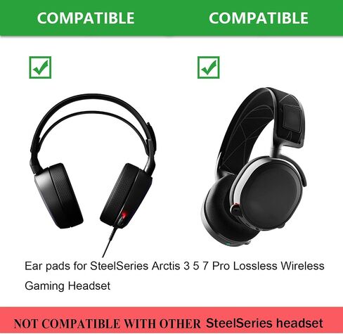 Replacement Fabric Ear Pads Cushion Earmuffs Compatible with SteelSeries Arctis 3 / Arctis 5 / Arctis 7 Arctis 9 / Arctis 1 / SteelSeries Arctis pro Lossless Wireless Gaming Headphone (Black_Blue) in Saudi Arabia