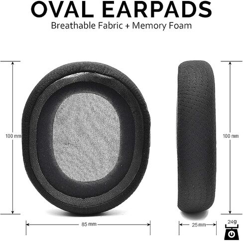 Replacement Fabric Ear Pads Cushion Earmuffs Compatible with SteelSeries Arctis 3 / Arctis 5 / Arctis 7 Arctis 9 / Arctis 1 / SteelSeries Arctis pro Lossless Wireless Gaming Headphone (Black_Blue) in Saudi Arabia