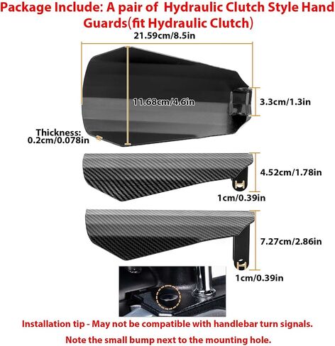 Mofun Coffin Cut Handguards Hand Guards Compatible with Harley Touring 2007-2025 Fit Softail 2018-2025 with Switch Housings and Cable Clutch 1 Pair, Gloss Black in Saudi Arabia