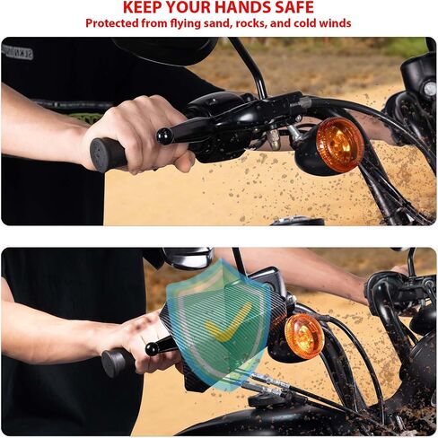 Mofun Coffin Cut Handguards Hand Guards Compatible with Harley Touring 2007-2025 Fit Softail 2018-2025 with Switch Housings and Cable Clutch 1 Pair, Gloss Black in Saudi Arabia