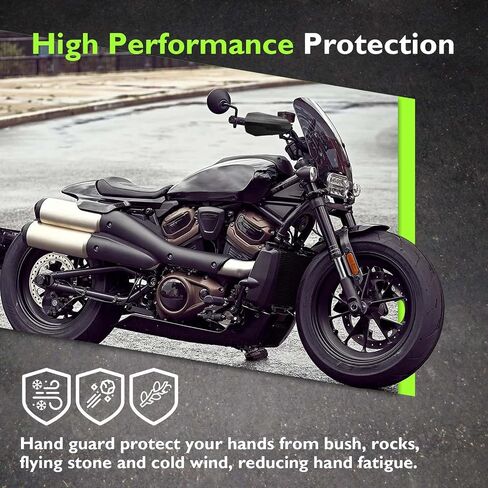 Mofun Coffin Cut Handguards Hand Guards Compatible with Harley Touring 2007-2025 Fit Softail 2018-2025 with Switch Housings and Cable Clutch 1 Pair, Gloss Black in Saudi Arabia