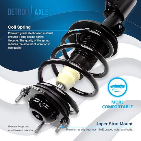 Detroit Axle - 8pc التعليق الأمامي Kit Chevrolet Traverse Buick Enclave GMC Acadia Saturn Outlook ، اثنين من الدعامات مع لفائف الربيع 2 أذرع التحكم السفلى 2 قضبان التعادل الخارجي 2 روابط شريط التأثير بديل in Kuwait