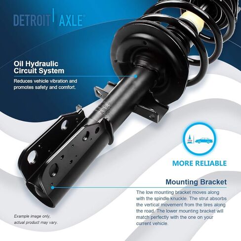 Detroit Axle - 8pc التعليق الأمامي Kit Chevrolet Traverse Buick Enclave GMC Acadia Saturn Outlook ، اثنين من الدعامات مع لفائف الربيع 2 أذرع التحكم السفلى 2 قضبان التعادل الخارجي 2 روابط شريط التأثير بديل in Kuwait