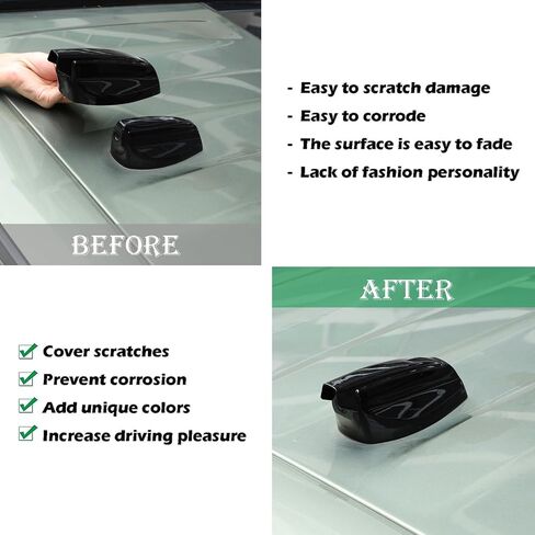 غطاء هوائي Piugilh متوافق مع Land Rover Defender 90 110 130 2020 2021 2022 2023 2024 2025 Accessories ، غطاء قاعدة إشارة سقف العلوي ، البيانو الأسود in Saudi Arabia