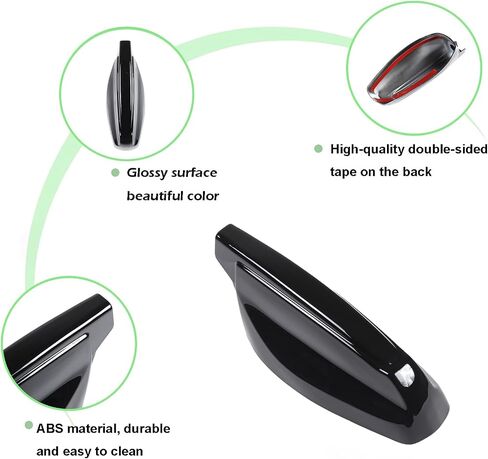 غطاء هوائي Piugilh متوافق مع Land Rover Defender 90 110 130 2020 2021 2022 2023 2024 2025 Accessories ، غطاء قاعدة إشارة سقف العلوي ، البيانو الأسود in Saudi Arabia
