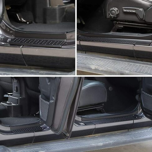 Door Sill Guards Door Entry Guards +& 20 for Jeep for Gladiator 2020-2022 for Wrangler 2018-202,for Jeep for Gladiator 2020-2022 for Wrangler 2018-202 Black DSGDEGFJWJ2GJ2 in Saudi Arabia