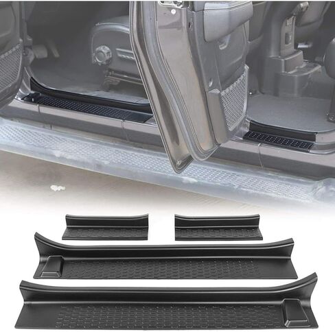 Door Sill Guards Door Entry Guards +& 20 for Jeep for Gladiator 2020-2022 for Wrangler 2018-202,for Jeep for Gladiator 2020-2022 for Wrangler 2018-202 Black DSGDEGFJWJ2GJ2 in Saudi Arabia