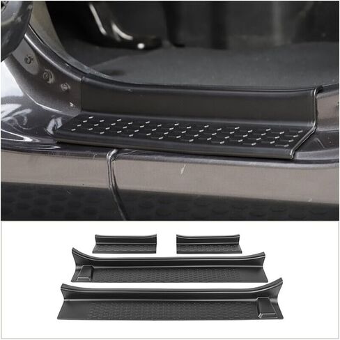Door Sill Guards Door Entry Guards +& 20 for Jeep for Gladiator 2020-2022 for Wrangler 2018-202,for Jeep for Gladiator 2020-2022 for Wrangler 2018-202 Black DSGDEGFJWJ2GJ2 in Saudi Arabia