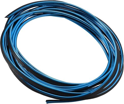 Motoforti 16.4ft /5M Car Interior Trim Strip Rubber Door Guard Line Door Edge Seal Gap Fillers Blue Long-Lasting in Saudi Arabia