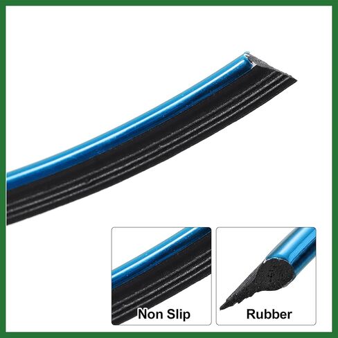 Motoforti 16.4ft /5M Car Interior Trim Strip Rubber Door Guard Line Door Edge Seal Gap Fillers Blue Long-Lasting in Saudi Arabia