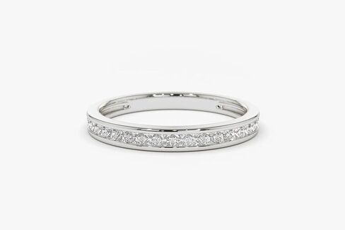 Princess Cut 1 CT Diamond Band Band 14k Rose Gold Plated Channel Rings for Women Anniversary Promise Ring in Saudi Arabia
