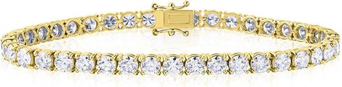 The Diamond Channel CERTIFIED 14 Karat Solid Gold LAB GROWN Diamond Tennis Bracelet. Push Safety Lock, 7 Inch Length (E-F Color, VS1-VS2 Clarity) in Kuwait