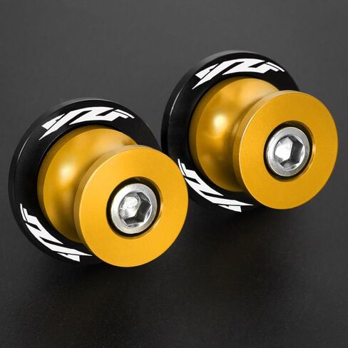 2pcs M6*1.5 Motorcycle Swingarm Sliders Spools 6mm CNC Swing Arm Stand Screw for Y.amaha YZF R1 YZF-R3 YZF R6 YZF-R125 R25 2000-2023 (Black) in Kuwait
