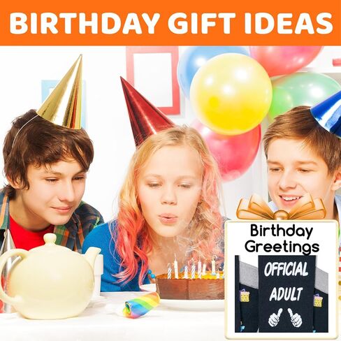 HAPPYPOP 15th Birthday Gifts Ideas for Boys - Socks for Boys Girls Age 15, Birthday Presents with Greeting Card for 15 Year Olds Teens in Saudi Arabia