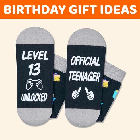 HAPPYPOP 15th Birthday Gifts Ideas for Boys - Socks for Boys Girls Age 15, Birthday Presents with Greeting Card for 15 Year Olds Teens in Saudi Arabia