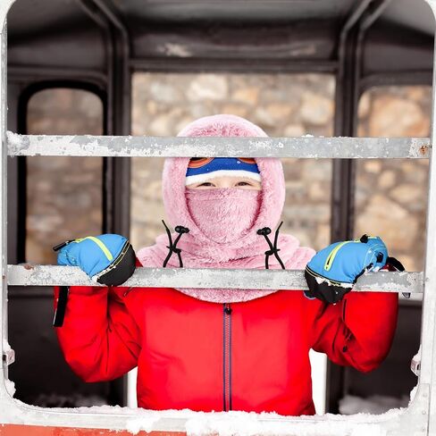 4 Pcs Balaclava Face Mask Kids Winter Windproof Ski Mask Hooded Scarf Head Neck Cover for Cold Weather Skiing Cycling in Saudi Arabia