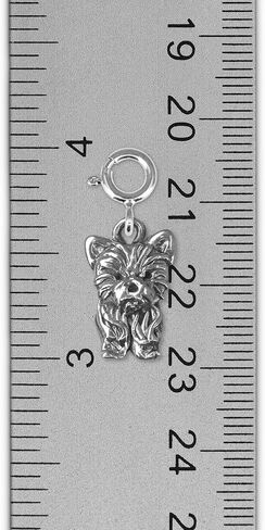 Sterling Silver Yorkie Charm for Charm Bracelets for Women - Yorkshire Terrier Gifts – Handcrafted in the USA in Saudi Arabia