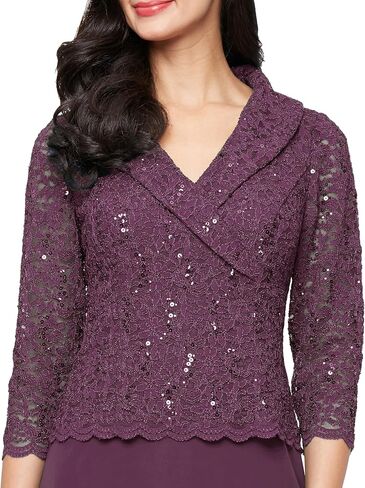 Alex Evenings Women's Portrait Collar Mock in Saudi Arabia