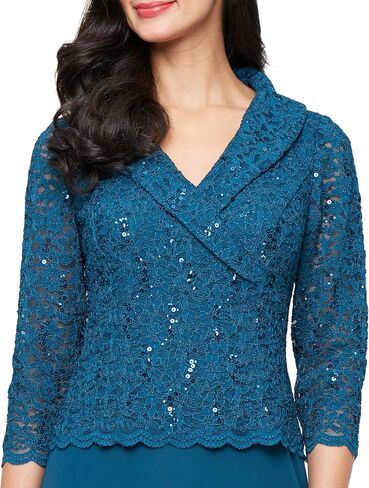 Alex Evenings Women's Portrait Collar Mock in Saudi Arabia