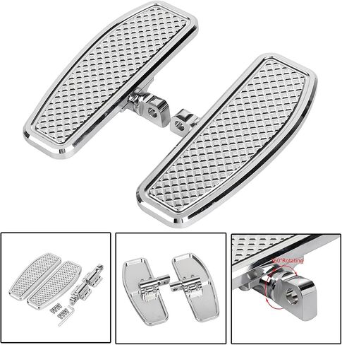 Chrome Diamond Driver Passenger Front Rear Floorboard Footboards Bracket Mount Kit For Harley Touring Electra Glide Road Glide Street Glide Road King Ultra Limited Tri Glide 1993-2023 in Kuwait
