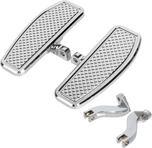 Chrome Diamond Driver Passenger Front Rear Floorboard Footboards Bracket Mount Kit For Harley Touring Electra Glide Road Glide Street Glide Road King Ultra Limited Tri Glide 1993-2023 in Kuwait