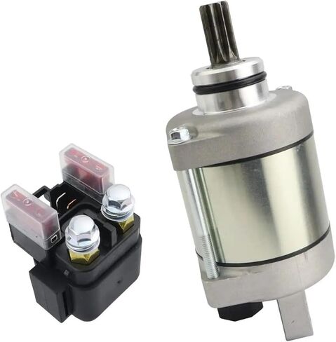 77240001100 Starter Motor and Solenoid Relay Compatible with 250 350 SX-F XC-F EXC-F 2011-2017 Compatible in Saudi Arabia