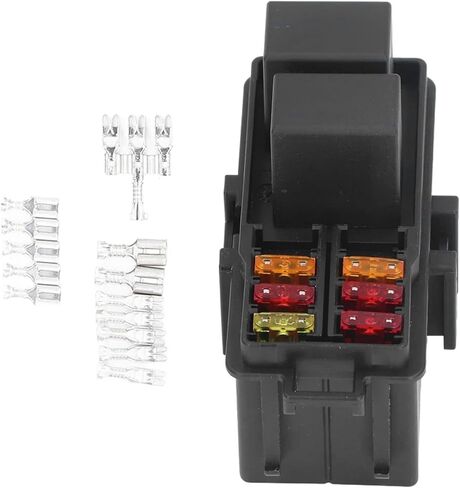 Fuse Relay Box with 2PCS 12VDC 30A 5 Pin Relays and 6PCS 5A 10A 20A Fuses for Car Boat in Saudi Arabia