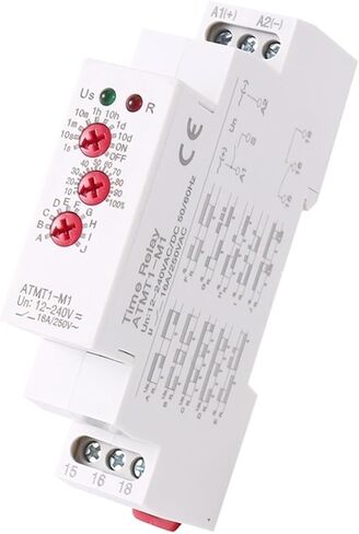 HOT-12-240VAC/DC DIN نوع السكك الحديدية نوع تأخير الوقت التتابع 16A/250VAC ترحيل مؤقت متعدد الوظائف مع 10 خيارات الوظيفة ، ATMT1 in Saudi Arabia