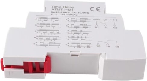 HOT-12-240VAC/DC DIN نوع السكك الحديدية نوع تأخير الوقت التتابع 16A/250VAC ترحيل مؤقت متعدد الوظائف مع 10 خيارات الوظيفة ، ATMT1 in Saudi Arabia