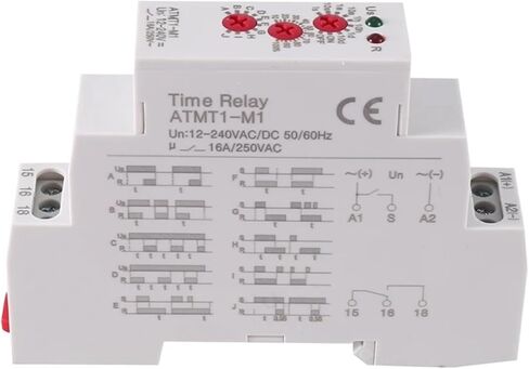 HOT-12-240VAC/DC DIN نوع السكك الحديدية نوع تأخير الوقت التتابع 16A/250VAC ترحيل مؤقت متعدد الوظائف مع 10 خيارات الوظيفة ، ATMT1 in Saudi Arabia